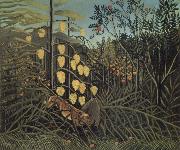 Henri Rousseau In a Tropical Forest.Struggle between Tiger and Bull china oil painting reproduction